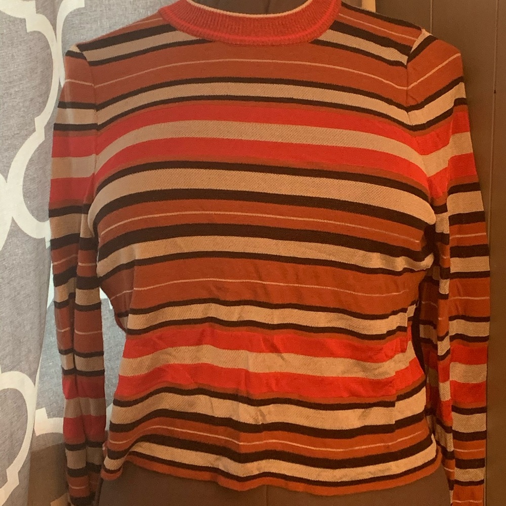 Striped turtle neck